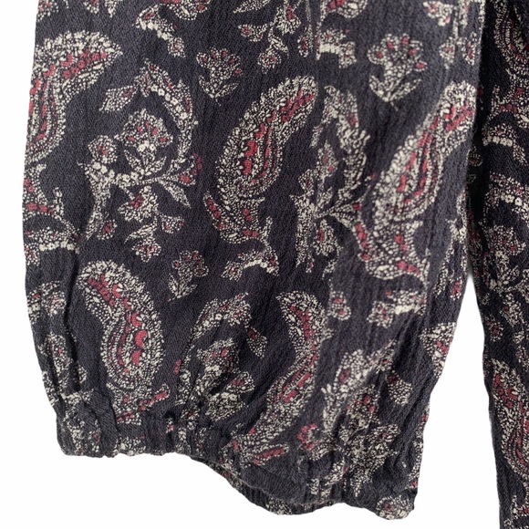American Eagle Blouse Top Paisley Boho Large - Picture 4 of 8